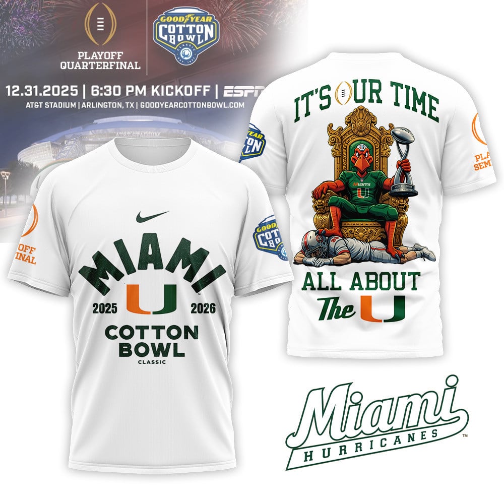 Miami Hurricanes | Premium NCAA 2025-2026 Cotton Bowl Champions Shirt MM