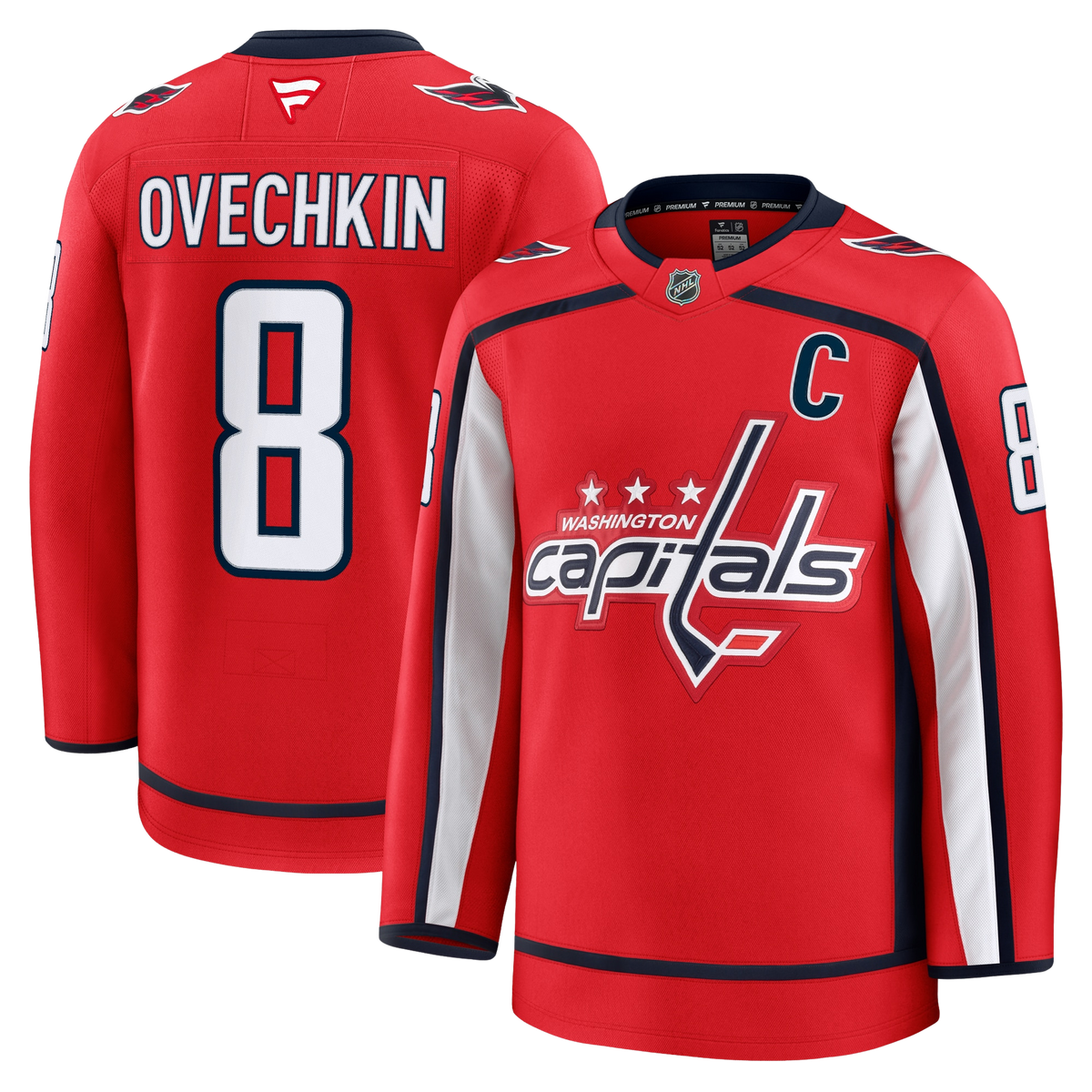 Alex Ovechkin Washington Capitals 2024 Fanatics Premium Official NHL HOME Jersey