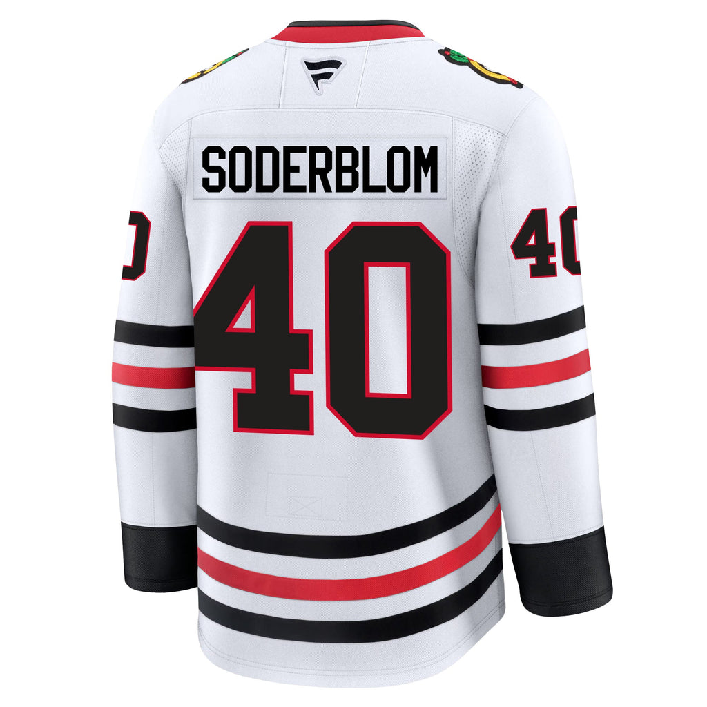 Arvid Soderblom Chicago Blackhawks Fanatics Premium Away Jersey