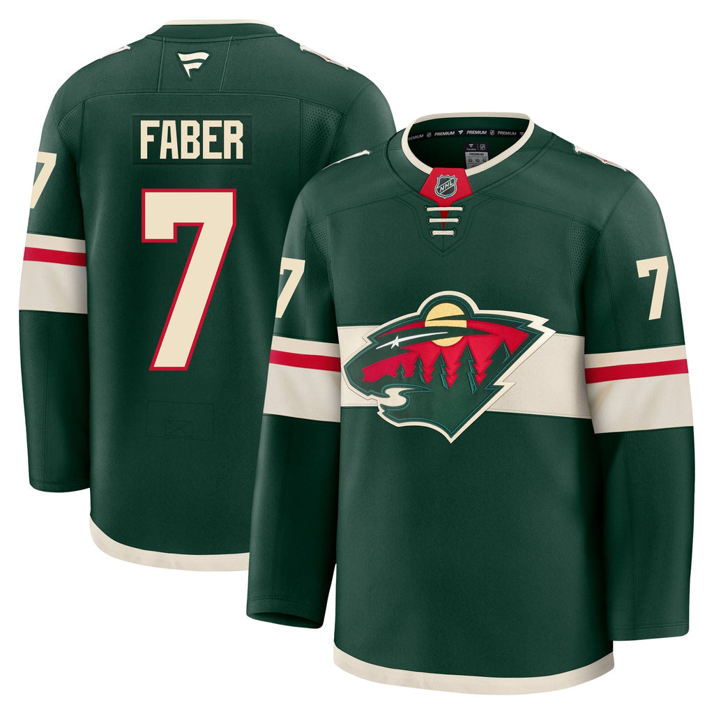 Brock Faber Minnesota Wild Fanatics Premium Home Jersey
