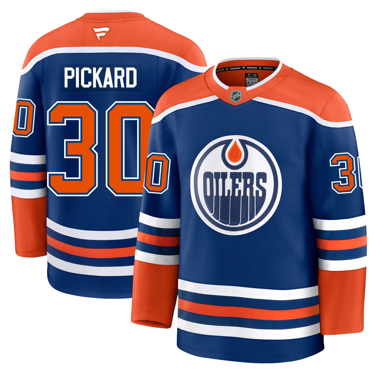 Calvin Pickard Edmonton Oilers Fanatics Premium Home Jersey